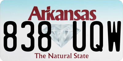 AR license plate 838UQW