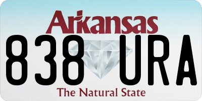 AR license plate 838URA