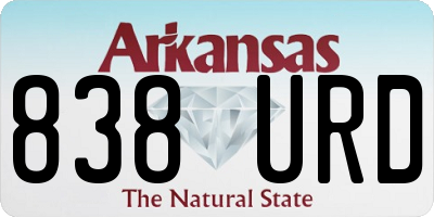 AR license plate 838URD