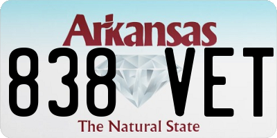AR license plate 838VET