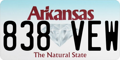AR license plate 838VEW