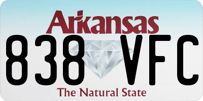 AR license plate 838VFC