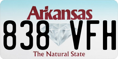 AR license plate 838VFH
