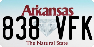 AR license plate 838VFK