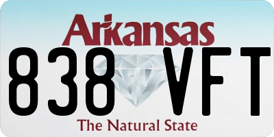 AR license plate 838VFT