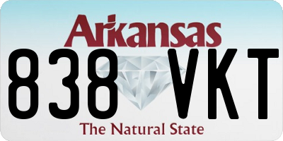 AR license plate 838VKT