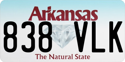 AR license plate 838VLK
