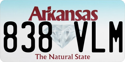 AR license plate 838VLM