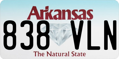 AR license plate 838VLN