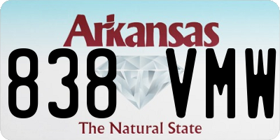 AR license plate 838VMW