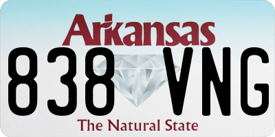 AR license plate 838VNG