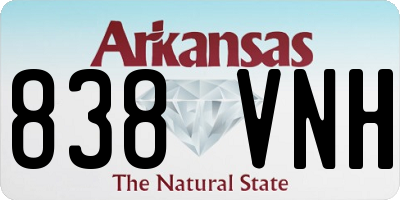 AR license plate 838VNH