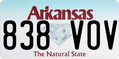 AR license plate 838VOV