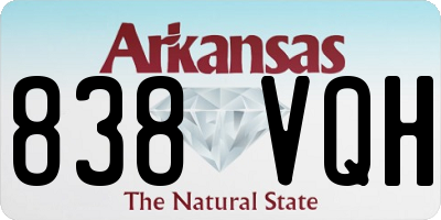 AR license plate 838VQH