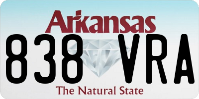 AR license plate 838VRA