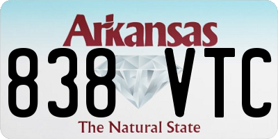 AR license plate 838VTC