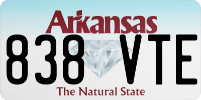 AR license plate 838VTE