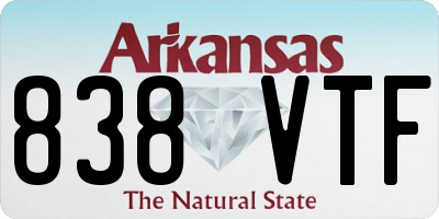 AR license plate 838VTF