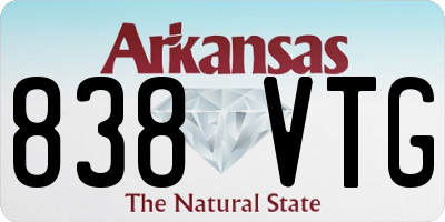 AR license plate 838VTG