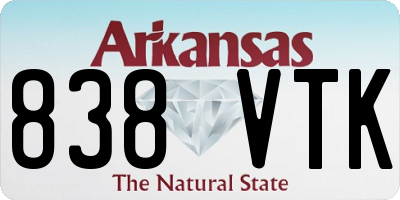 AR license plate 838VTK