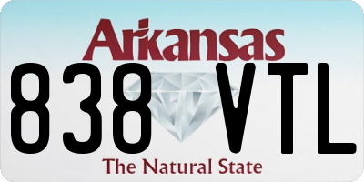 AR license plate 838VTL