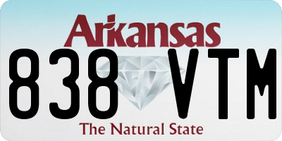 AR license plate 838VTM