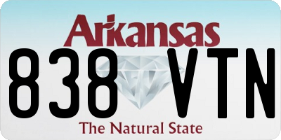 AR license plate 838VTN