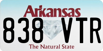 AR license plate 838VTR