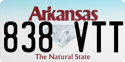 AR license plate 838VTT