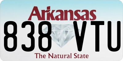 AR license plate 838VTU
