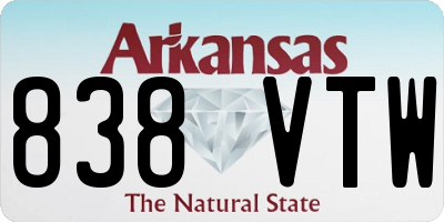 AR license plate 838VTW