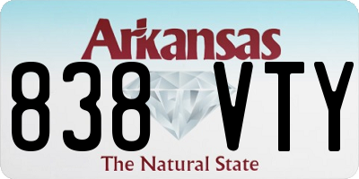 AR license plate 838VTY