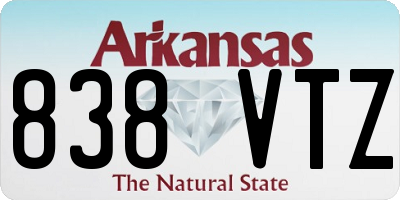 AR license plate 838VTZ
