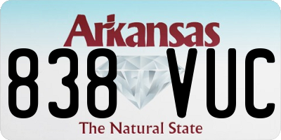 AR license plate 838VUC
