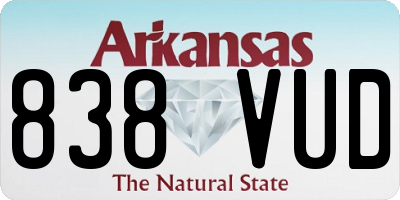 AR license plate 838VUD