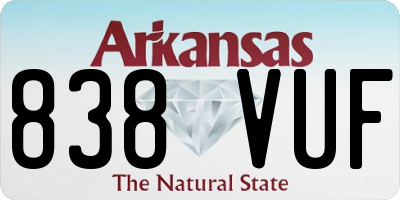 AR license plate 838VUF