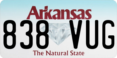 AR license plate 838VUG