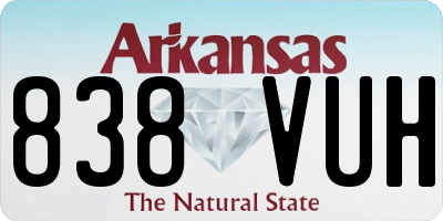 AR license plate 838VUH