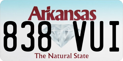 AR license plate 838VUI