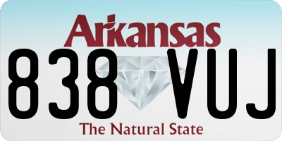AR license plate 838VUJ