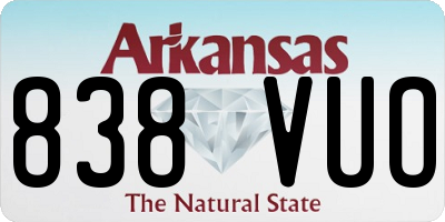 AR license plate 838VUO