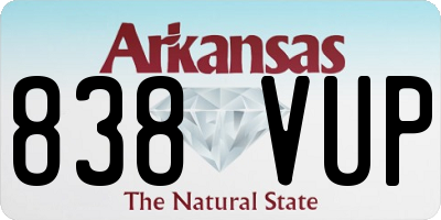AR license plate 838VUP