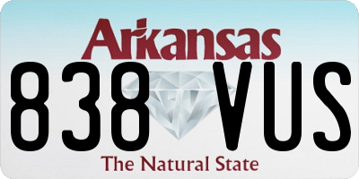 AR license plate 838VUS