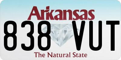 AR license plate 838VUT