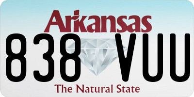 AR license plate 838VUU