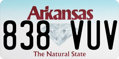 AR license plate 838VUV