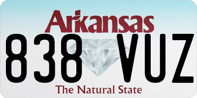 AR license plate 838VUZ