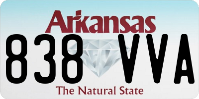 AR license plate 838VVA