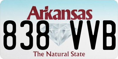 AR license plate 838VVB