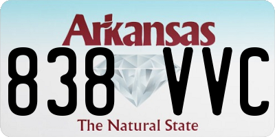 AR license plate 838VVC